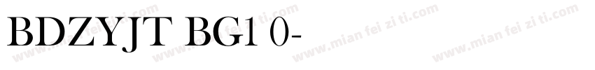 BDZYJT BG1 0字体转换